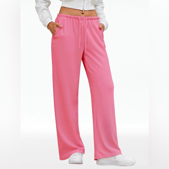 JEKAOYI Pants - JEKAOYI Wide Leg Sweatpants Women High Waisted Baggy pink pants NWT medium